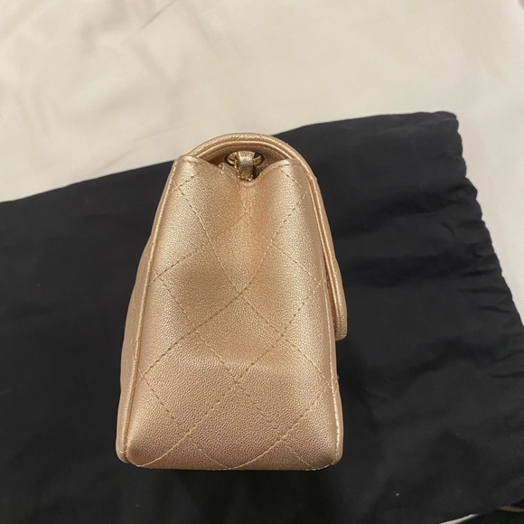 SOLD Chanel 21P Square Mini Flap in Gold - NWT - Picture 3 of 8